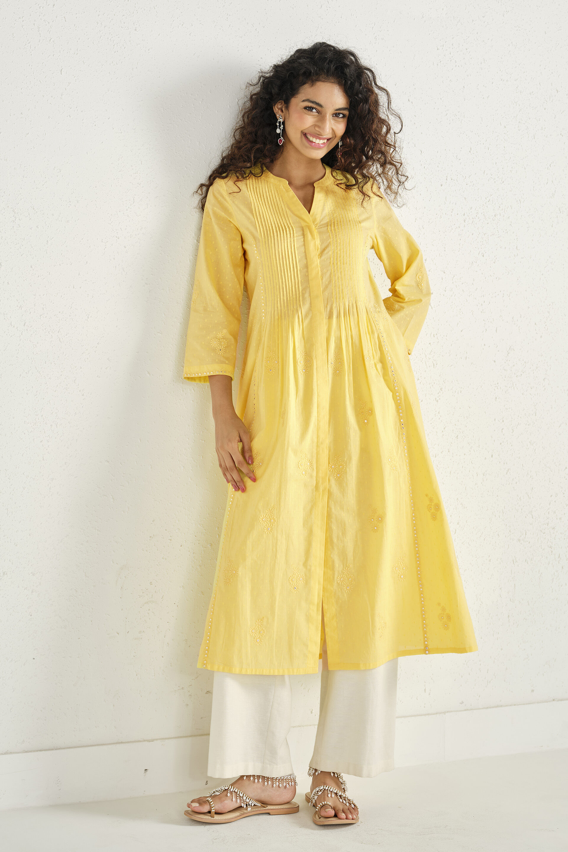 Sunny Yellow Embroidered Kurta